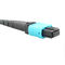 Aqua To LC 8F Core OM4 Mpo Optical Fiber Patch Cord
