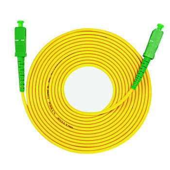 SC APC Fiber Optik Yama Kablosu 3.0mm PVC / Sarı SM Fiber Optik Atlama Kablosu