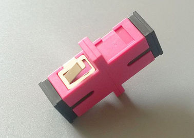 OM4 SC Pink 50μm High precision dimension Fiber Optic Adapter with flange