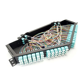 19'' Standard Structure Sliding Tray design black MPO/MTP Fiber Optic Cassette for Truck Network System