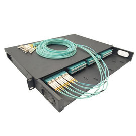 19'' Standard Structure Sliding Tray design black MPO/MTP Fiber Optic Cassette for Truck Network System