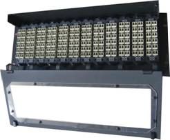19'' Standard Structure Sliding Tray design black MPO/MTP Fiber Optic Cassette for Truck Network System