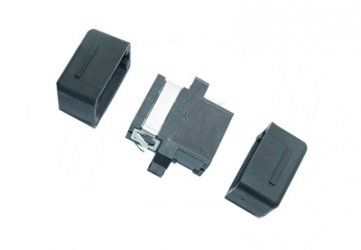 Black color Ceramic or Bronze Sleeve MPO Fiber Optic Adapter for CATV Networks