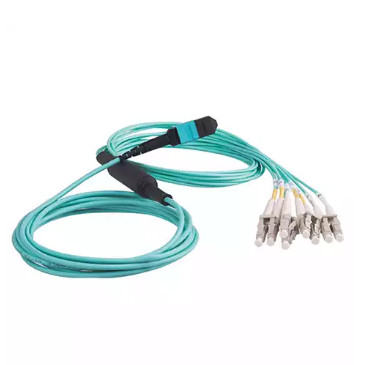 8 core male female OM3 MPO/MTP to LC Fiber Optic Patch Cord