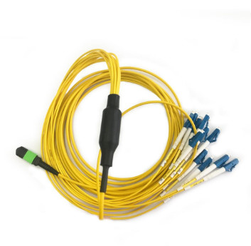 12 Kordon Konnektör MPO / UPC LC / UPC Fiber Optik Yama Kablosu Sarı