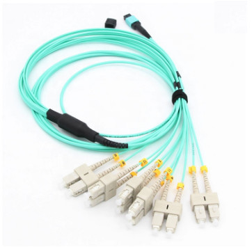 8 Çekirdekli 12 Çekirdekli MPO MM OM3 OM4 Dişi - LC 12 Çekirdekli MPO MTP Fiber Optik Yama Kablosu