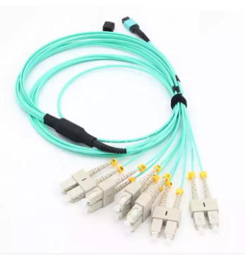 8 12 Çekirdek MPO MM OM3 OM4 Dişi - LC Fiber Optik Yama Kablosu