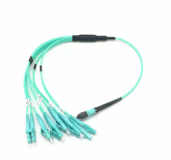 OM3 MPO - LC Fiber Optik Yama Kablosu 3.0mm 12 Çekirdek