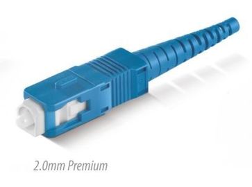 Fiber Optik konnektör SC pc / upc singlemode simpleks 2.0mm RohS malzeme mavi konut