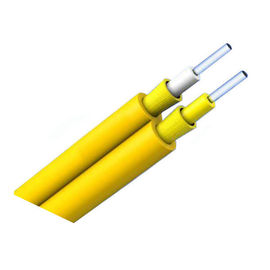Koaksiyel PVC / LSZH Kapalı GJFJBV Fiber Optik Kablo, Sarı Hafif Dubleks Zipcord