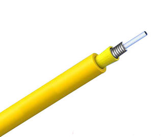 Sarı renk GJSJV Koaksiyel Zırhlı Kapalı Fiber Optik Kablo GJSJV 0.6mm Sıkı Tampon Ile
