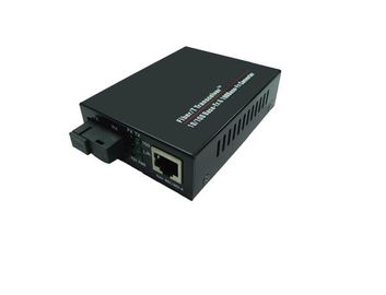 Siyah renkli RJ-45 SC Fiber Optik Ethernet Ortam Dönüştürücü Kampüs Geniş Bant Ağına Uygula